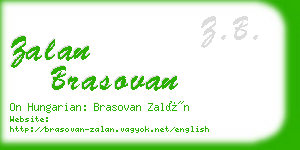 zalan brasovan business card